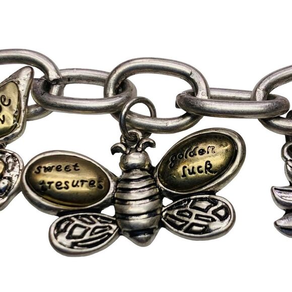 Cracker Barrel Silver/Gold Inspirational Bracelet - Picture 6 of 12